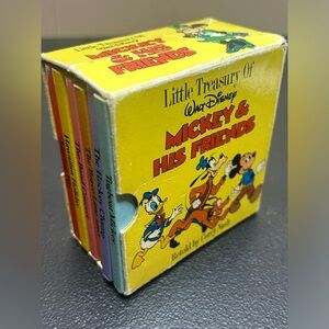 1986 Little Treasury Walt Disney's  Mini Board Bool set Vintage Book Set of 6